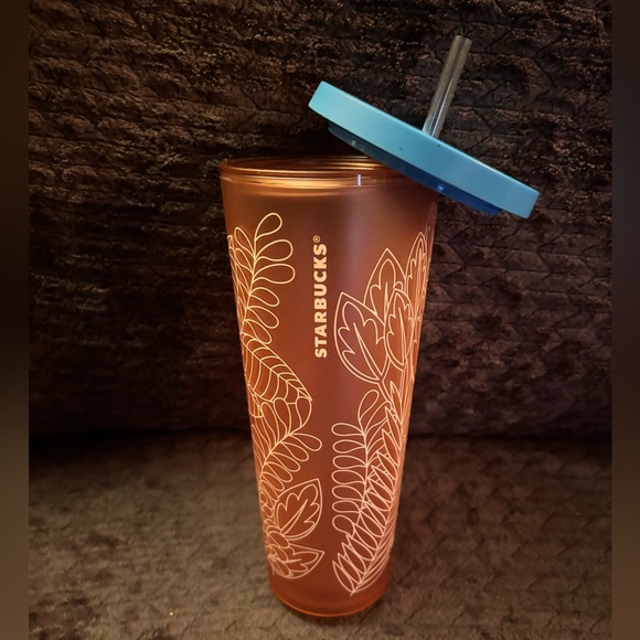 Pink & Blue 24 oz. Floral Starbucks Cup - Picture 1 of 1